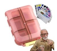 Shenrongtong Organizzatore di medicine da viaggio, organizer per pillole - Portapillole portatile da viaggio, contenitore per pillole medicinali,Portapillole da leggero, contenitore per