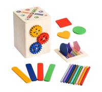 Shenrongtong Sorti di ordinamento, Giocattoli di smistamento del Colore,Giochi di Abbinamento sensoriale educativo - Strere a Forma di Colore in Legno in Legno educativo per Il Bambino di 1-3 Anni