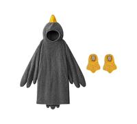 Shenrongtong Tutina con, tutina con cappuccio con coperta d'oca, coperta indossabile con grande oca grigia, pigiama caldo invernale oversize per gli amici di famiglia