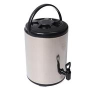 shenruifa Dispenser di bevande isolate in acciaio inox per bevande calde e fredde, secchio a doppio strato, nero, 8 litri