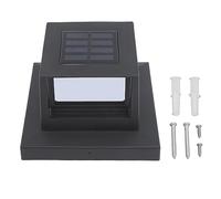 shenruifa Lampioni Solari, Paletto per Recinzione Quadrato per Esterni Lampione Solare a LED Illuminazione Paesaggistica per Recinzione del Cortile del Giardino Domestico Luce a Doppio