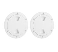 shenruifa Piastra di Coperta in ABS, Copertura per Boccaporto Marino da 4 | Guarnizione O-ring durevole, superficie antiscivolo, facile installazione, finitura bianca, ideale per barche