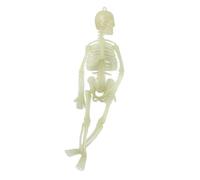 shenruifa Scheletro di Halloween che si illumina al buio, modello di scheletro realistico per giardino d'ingresso, casa infestata, oggetti di scena per bar (altezza 20 cm, scheletro luminoso