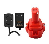Shentec 9.6V 3.5 Ah Ni-MH Batteria e Caricatore per Makita PA09 9100 9120 9122 192595-8 192596-6 192638-6 193977-7 638344-4-2
