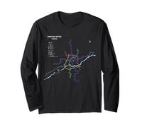 Shenyang China Train Line Railway - Souvenir Route Map Maglia a Manica