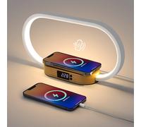 Shenzhen Lampada da Comodino con Ricarica Wireless, Lampada da Tavolo LED Dimmer [EEK: G]
