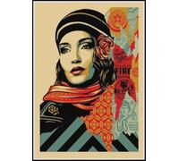 Shepard Fairey Poster Pace Giustizia Donna Astratta Arte Della Parete Shepard Fairey Stampe Street Art Tela Pittura Immagine Per La Decorazione Domestica 60x80cm Senza Cornice