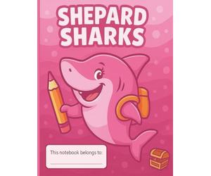 Shepard Sharks Elementary Notebook - 8.5x11 Wide Ruled Kids’ School Notebook with Fun Cartoon Shark Cover, Back-to-School Supplies for Alan B. Shepard ... - Shepard Sharks Elementary School Supplies,