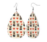 Shepherd German Heart Print Orecchini Stampato Pendenti Leggera Orecchini Da Donna Per Carnevale Decorazioni