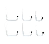 Shepherd Hardware 8096E - Ganci per garage in acciaio resistente, 3 misure, confezione da 6, colore: bianco