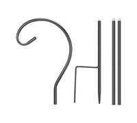 Shepherd Hooks 24,21 x 5,51 Inches | 61,5 cm Height Adjustable Bird Feeder Hanger,Shepherd Hook,for Garden Birdhouse Wind Chime Solar Light Plant Lantern Wreath