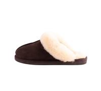 Shepherd of Sweden - Pantofole in pelle di pecora Jessica - Donna - 100% vera pelle di pecora - Slip In - Comfort - Morbide e calde, Castagna Moro, 39 EU