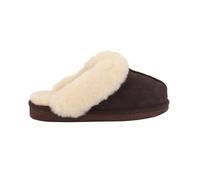 Shepherd of Sweden - Pantofole in pelle di pecora Jessica - Donna - 100% vera pelle di pecora - Slip In - Comfort - Morbide e calde, Castagna Moro, 39 EU