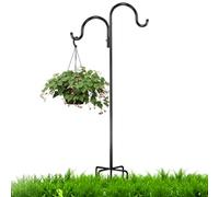 Shepherds Hooks For Outdoor - 51,1 in metallo Bird House Pole, Heavy Duty Sable Bird Feeder Hangers Light PoleShepherd's Hook, /7,09 x 7Hook, Outdoor Lawn/garden Bracket, Iron Stand, Hooks, Bend Hooks