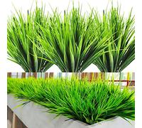 SHEPIN 12 PCS Piante Finte da Esterno Erba di Grano Artificiale, Piante Finte da Interno Foglie Finte Piante Finte da Arredo, Plastica Piantina Finta Decorativa per Esterni Interni Giardini Prati