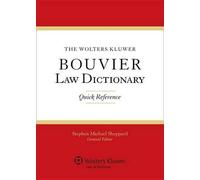 Sheppard The Wolters Kluwer Bouvier Law Dictionary (Tascabile)