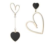 SHERCHPRY 1 Paio orecchini d'amore cuore gioielli per orecchini da donna orecchini di per le donne gioielli donna Orecchini per le donne Acciaio titanio Black