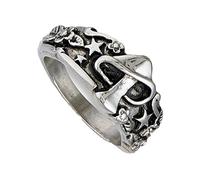 SHERCHPRY 1 Pz. Anello Stella Fungo Piatto Anelli D'oro Suona Gli Uomini Grilletto Anello Al Polpastrello Mano Misuratore Regolabile Anello Di Funghi Catena Costume Furgone Venni Silver Lega