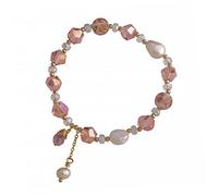 SHERCHPRY 1 Pz. Braccialetto elegant taileur rose gems gioelli rosa pearls braccialetti beads gioielli da polso Bracciale cristallino unico bracciale da donna catena da polso in cristallo