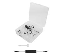 SHERCHPRY 1 Scatola Spazzola Sostitutiva per Smalto con Manico in Legno Massello Pennello Piatto per Unghie Gel e Dip Accessorio Manicure per Uso Professionale e Domestico