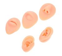 SHERCHPRY 1 Set Dell'orecchio Di Simulazione Per Esercitarsi Nel Piercing All'orecchio Pratico Di Pratica Penetrante Gel Di Silice Cachi