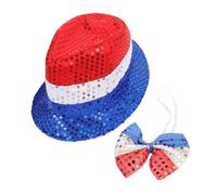 SHERCHPRY 1 Set Di Cappello E Con Bandiera Americana, Accessori Patriottici Per Il Dell'indipendenza, Feste Nazionali E Feste A Tema, Comodi Ed Eleganti