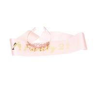 SHERCHPRY 1 Set Fascia a Di Cristallo Compleanno Signora Fascia Del Galateo Della Festa Corone Ornamento Fascia Per Ragazze Cintura Decorativa Poliestere
