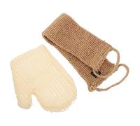 SHERCHPRY 1 Set Guanto Esfoliante per Doccia Pz Guanto per Lavaggio Schiena Crine Naturale Compatte per Esfoliazione Profonda e Comfort Durante Bagno
