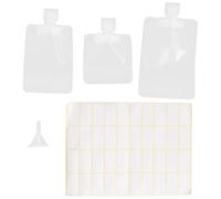 SHERCHPRY 1 Set Sacchetti Ricaricabili per Crema Viaggio Confezione Imbuto e Etichette Contenitori Impermeabili e Leggeri per Cosmetici per Della