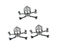 SHERCHPRY 1 Set Spilla Teschio Halloween Hallowen Adorn Spille Del Festival Dei Fantasmi Gioielli Punk Decorazione Della Spilla Del Costume Spilla Con Teschio Materiale in Lega Black 3 Pezzi
