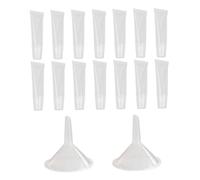 SHERCHPRY 1 Set Tubi Trasparenti Vuoti per Cosmetici con Bocca Contenitori Gloss e Lip Balm con Imbuti