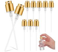 SHERCHPRY 10 mini ugelli nebulizzatori per profumo, con chiusura a clip, per collo di bottiglia di profumo, nebulizzazione fine, ugelli di ricambio per profumi fai da te, 12 x 1,5 x 1,5 cm