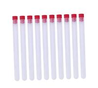 SHERCHPRY 10 Pezzi Bottiglie in Plastica Trasparente con Coperchio Colorato per Organizzare Ago Perline e Fermagli, Contenitore Compartmentalizzato per Cucito e Creazioni