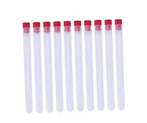 SHERCHPRY 10 Pezzi Bottiglie in Plastica Trasparente con Coperchio Colorato per Organizzare Ago Perline e Fermagli, Contenitore Compartmentalizzato per Cucito e Creazioni
