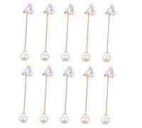 SHERCHPRY 10 Pezzi spilla Spille spillo moda accessori rossi per le donne smalto the rituals elegant the colors fashion mollette per bucato spilli per vestiti perni del di strass bianca