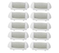 SHERCHPRY 10 Pezzi testa di macinazione parti pastiglie rulli smerigliatrice per piedi kit testa di rettifica del piede Testa lucidatrice per piedi lima piede plastica Light Grey