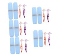 SHERCHPRY 10 Set spazzola per protesi per la casa spazzolino da viaggio per dentiera mini spazzola personale pulitore per bretelle mini spazzola a doppia testa Multifunzionale plastica