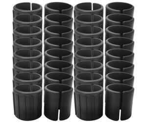 SHERCHPRY 100 Pezzi Tappi per Gambe Sedia in Plastica Nera, Copri-piedi | Sala da Pranzo e Ufficio, Design a Basso Attrito, Movimento Silenzioso e Tenuta Stabile