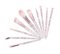 SHERCHPRY 10pezzi Pennelli per Trucco Occhi Glitter Cipria e Fondotinta Inclusi Pennelli per Ombretto Correttore e Eyeliner Adatti Donne Ragazze