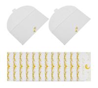 SHERCHPRY 12 Buste per Contanti Eid Mubarak 18x8,9 Cm in Carta Resistente Decorazioni Stelle e Lune, Buste per Biglietti D'auguri Eid Tascabili per Regali e Celebrazioni Ramadan