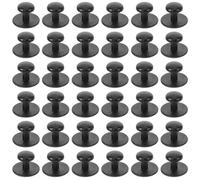 SHERCHPRY 120 Bottoni Neri Piccoli per Cappotti da Chef Base 12mm, Accessori per Uniformi da Cucina e Ristorante, Bottoni Rotondi Nascosti per Riparazioni Fai da Te