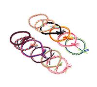 SHERCHPRY 12pezzi Elastici Per Donna Fasce Elastiche Per Corde Intrecciate Spesse Solidi Regolabili Senza Ammaccature Per Yoga Corsa Ciclismo e Sport Come Accessori Bracciale Portachiavi