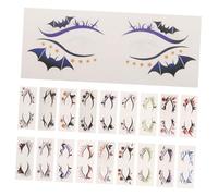 SHERCHPRY 19pezzi Adesivi per Trucco Temporaneo Halloween Disegni Tema Ragnatela e Zucca Impermeabili e Facili da Applicare per Feste e Carnevali