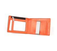 SHERCHPRY 1pezzi Portafoglio da Uomo in Vera Pelle Sottile Portamonete Rfid Tasca per Carte di Credito Portafoto Clip per Dollari per Uso Quotidiano e Regalo per Amici Maschi