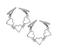 SHERCHPRY 2 Pezzi clip per colletto a catena d'amore accessori vintage clip per cardigan clip per scialli fermagli per maglioni spilla da scialle fermaglio per cardigan Lega di zinco Silver