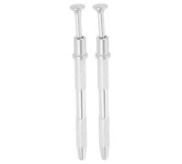 SHERCHPRY 2 Pezzi Clip per nail art forniture per saloni di bellezza grabber mini penna a presa strumento porta tallone magneti per tagliaunghie pinza a vite Metallo Silver