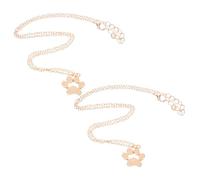 SHERCHPRY 2 Pezzi Collana Del Piede Ad Artiglio Del Gatto Accessori Per Gatti Da Donna Collana a Sospensione Per Gatto Memoriale Per Animali Domestici Lega D'oro