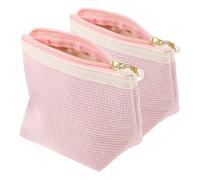 SHERCHPRY 2 Pezzi Custodia Per Rossetto Piccola Borsa Per Il Trucco Sacca Cosmetica Borsa Dei Trucchi Contratto Di Trucco Da Viaggio Per Le Donne Trousse Da Viaggio a Coste Rosa