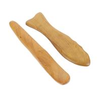 SHERCHPRY 2 Pezzi Massaggi e Bar Terapia Utensili Raschietto Gua Sha Massaggiatore Per La Pelle Del Viso Piastra Raschiante Per Massaggio Strumento Per Raschiare Il Viso D'oro Sandalo