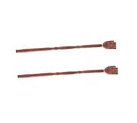 SHERCHPRY 2 pezzi Massaggiatore Schiena in Legno Gratta Schiena Ergonomico con Design Mano Sollievo Pratico Antiprurito per Collo Adatto Famiglie ed Anziani